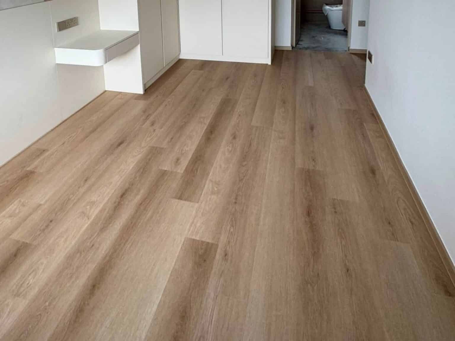 Cypress Oak vinyl flooring in a bedroom