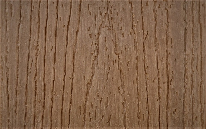 Toffee Teak composite decking board sample