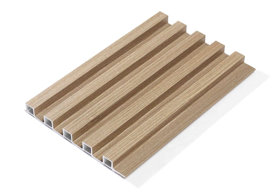 Cascade fluted panel profile in Almond